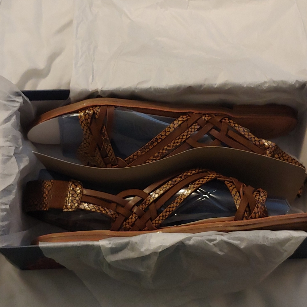 NWT 11 Carlos Santana strappy flat